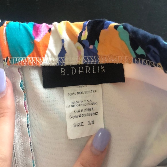 COLORFUL/WHITE STRAPLESS DRESS - Picture 4 of 4